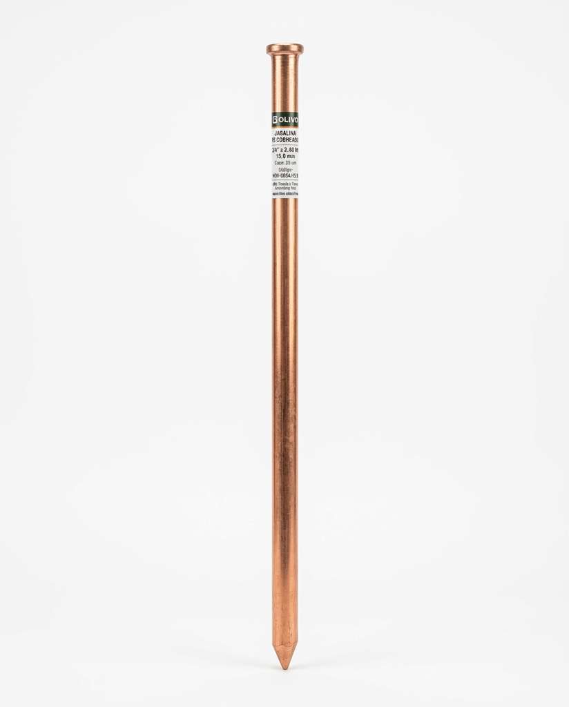 Jabalina fe cobreado 3/4 x 2.40 mt 15.8mm 25um OLIVO HCB-5824/15.8