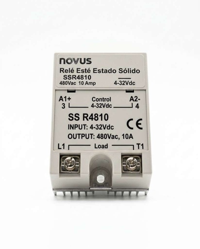 [NOV300001] Rele estado solido 10 Amp, 480Vac, 4-32Vdc SSR4810 NOVUS 